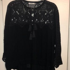 Hazel Black Lace Topper L
